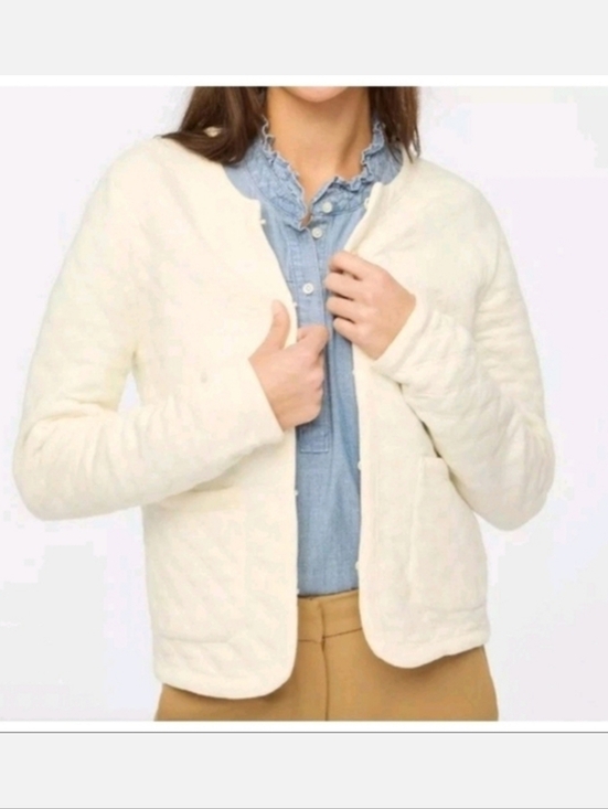 J. Crew Jackets & Blazers - 🎈J. Crew Ivory Quilted Jacket